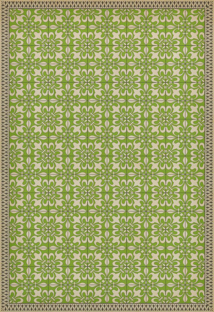 Vintage Vinyl Floorcloth Rug (Pattern 55 Field Day)