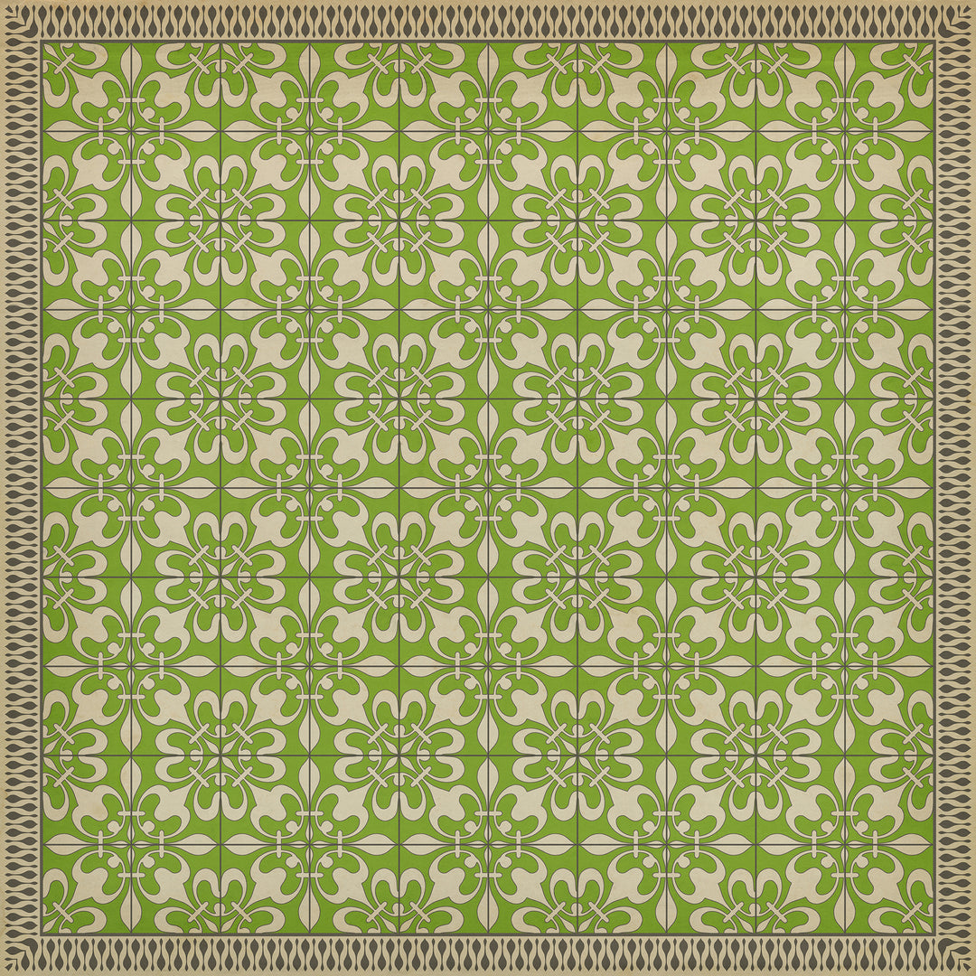 Vintage Vinyl Floorcloth Rug (Pattern 55 Field Day)