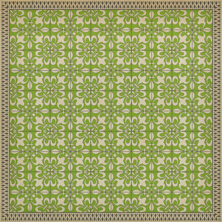 Vintage Vinyl Floorcloth Rug (Pattern 55 Field Day)