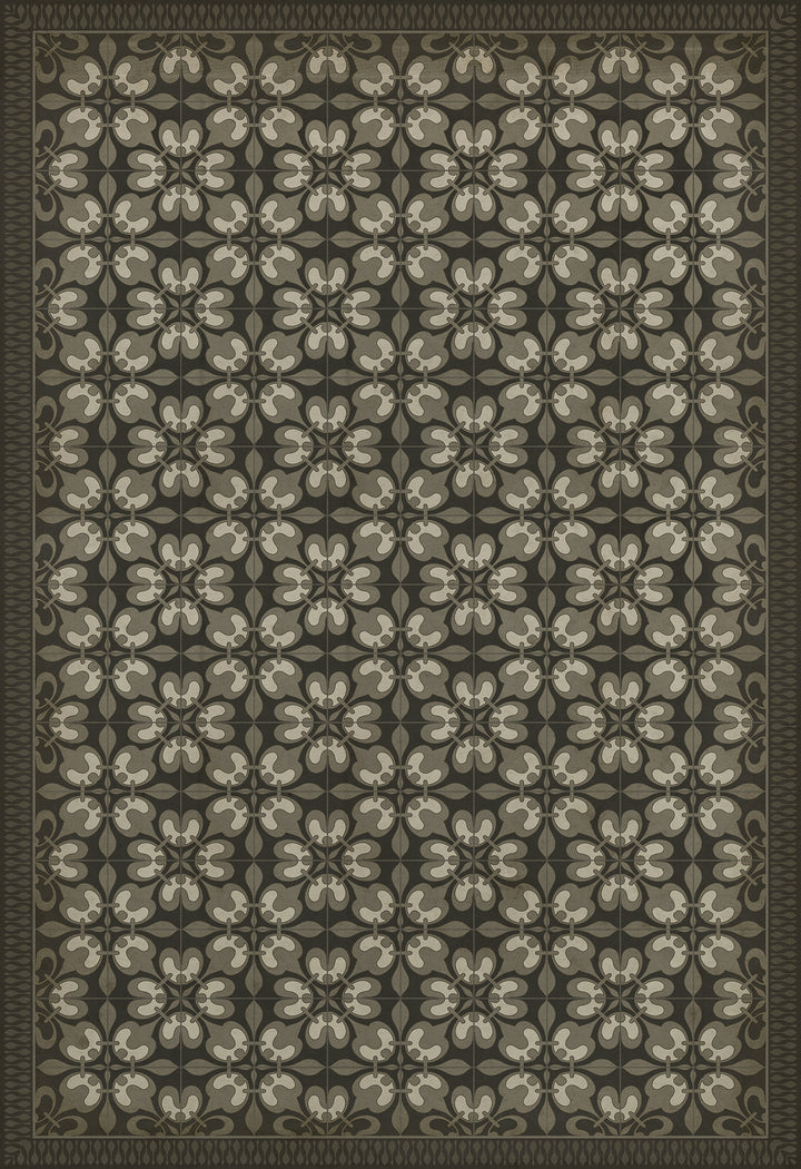 Vintage Vinyl Floorcloth Rug (Pattern 55 Weathering the Storm)