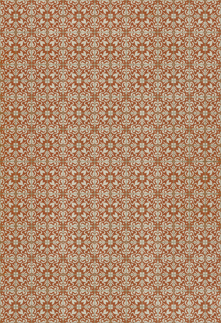 Vintage Vinyl Floorcloth Rug (Pattern 56 Lady Susan)