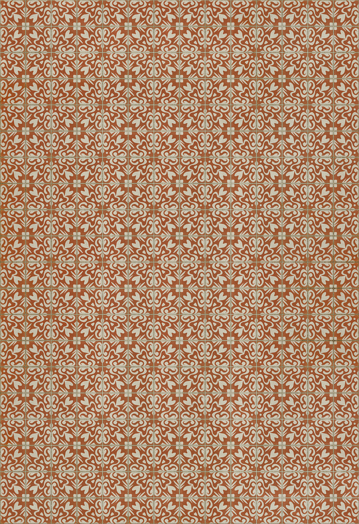 Vintage Vinyl Floorcloth Rug (Pattern 56 Lady Susan)