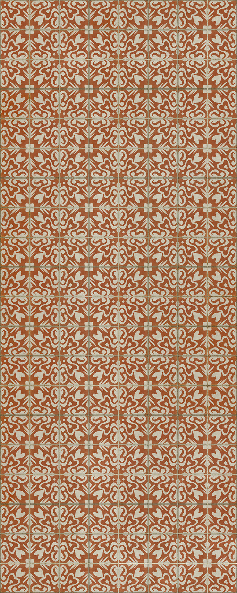 Vintage Vinyl Floorcloth Rug (Pattern 56 Lady Susan)