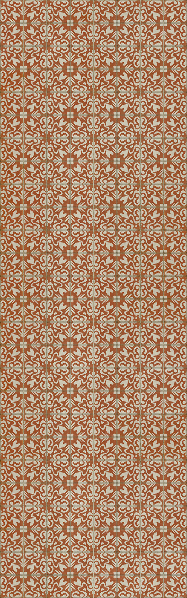 Vintage Vinyl Floorcloth Rug (Pattern 56 Lady Susan)