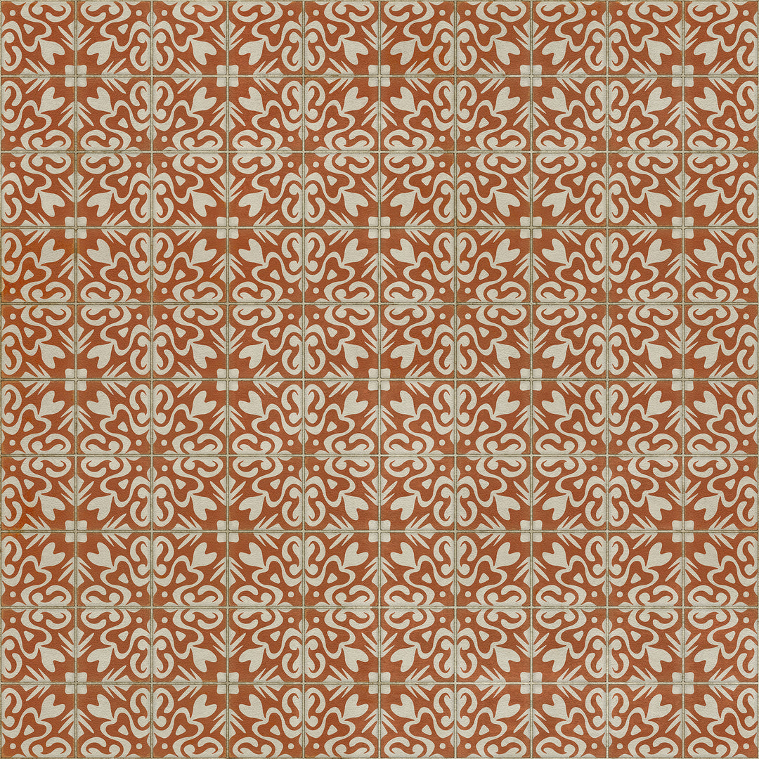 Vintage Vinyl Floorcloth Rug (Pattern 56 Lady Susan)