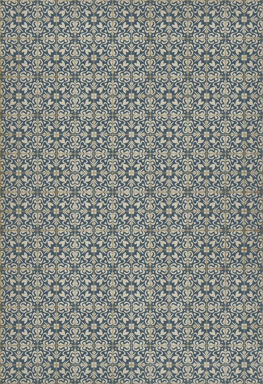 Vintage Vinyl Floorcloth Rug (Pattern 56 Lizzie Bennett)