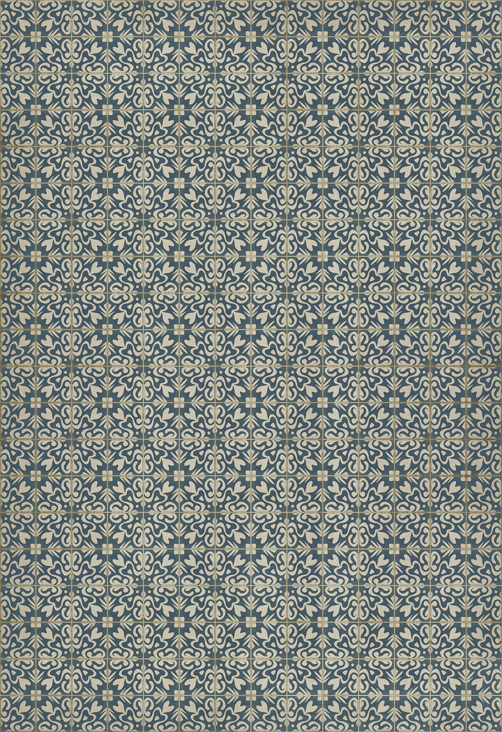 Vintage Vinyl Floorcloth Rug (Pattern 56 Lizzie Bennett)