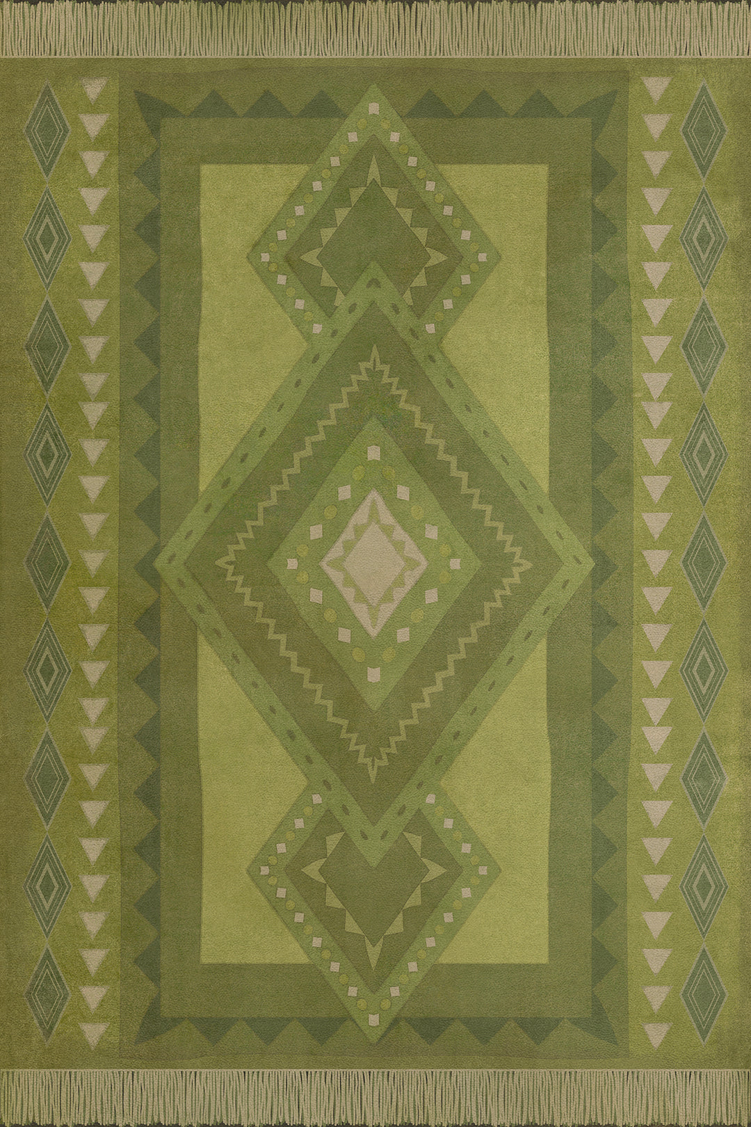 Vintage Vinyl Floorcloth Mats (Pattern 61 Grassroots)