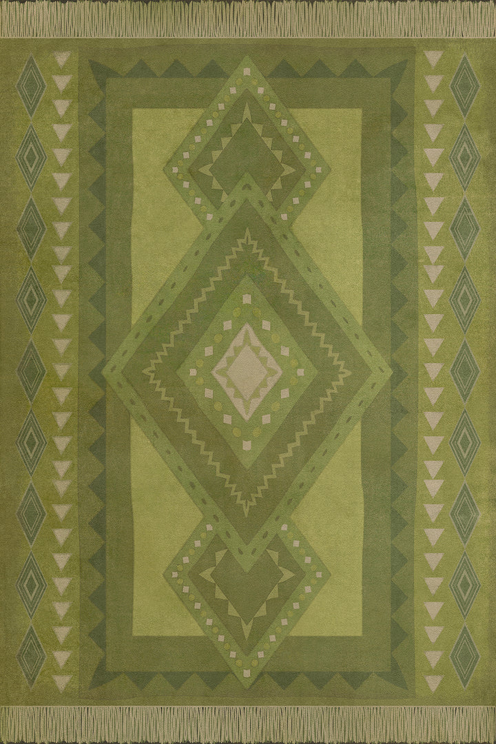 Vintage Vinyl Floorcloth Mats (Pattern 61 Grassroots)