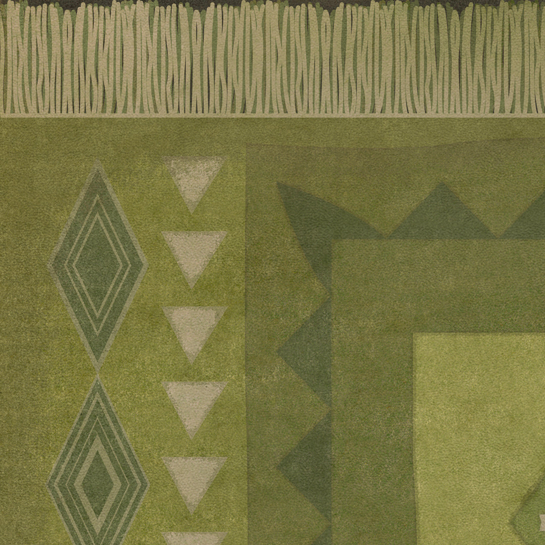 Vintage Vinyl Floorcloth Mats (Pattern 61 Grassroots)