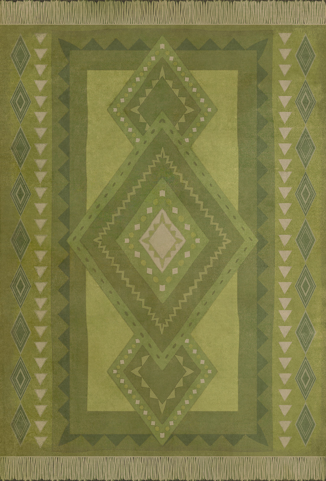 Vintage Vinyl Floorcloth Mats (Pattern 61 Grassroots)