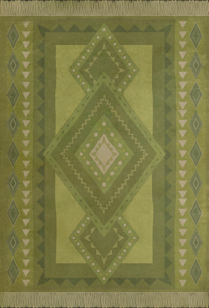 Vintage Vinyl Floorcloth Mats (Pattern 61 Grassroots)