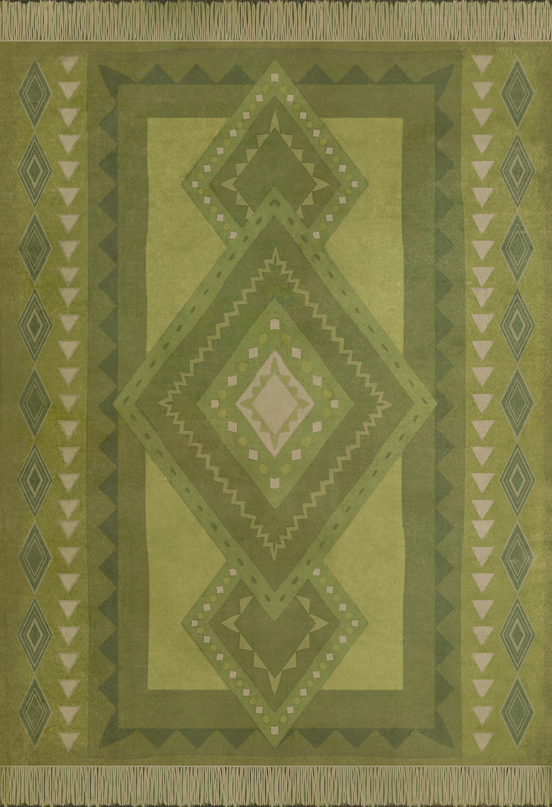Vintage Vinyl Floorcloth Mats (Pattern 61 Grassroots)