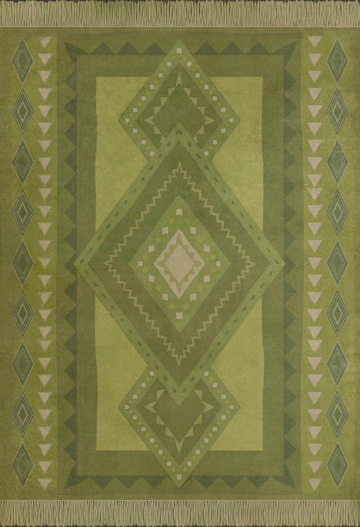 Vintage Vinyl Floorcloth Mats (Pattern 61 Grassroots)