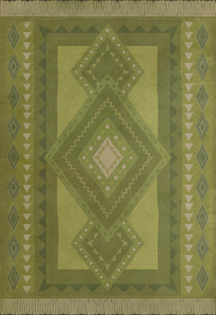 Vintage Vinyl Floorcloth Mats (Pattern 61 Grassroots)