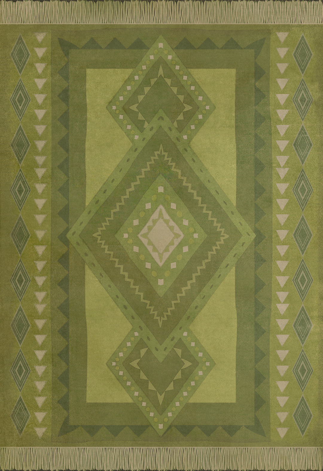 Vintage Vinyl Floorcloth Mats (Pattern 61 Grassroots)