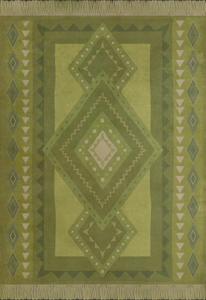 Vintage Vinyl Floorcloth Mats (Pattern 61 Grassroots)
