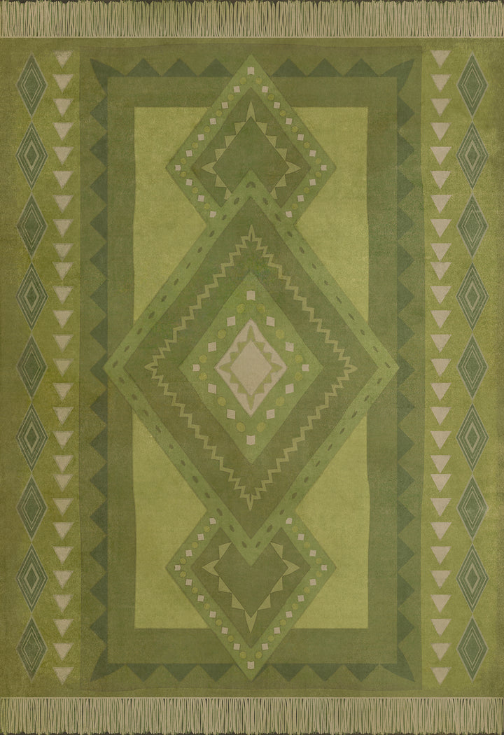 Vintage Vinyl Floorcloth Mats (Pattern 61 Grassroots)