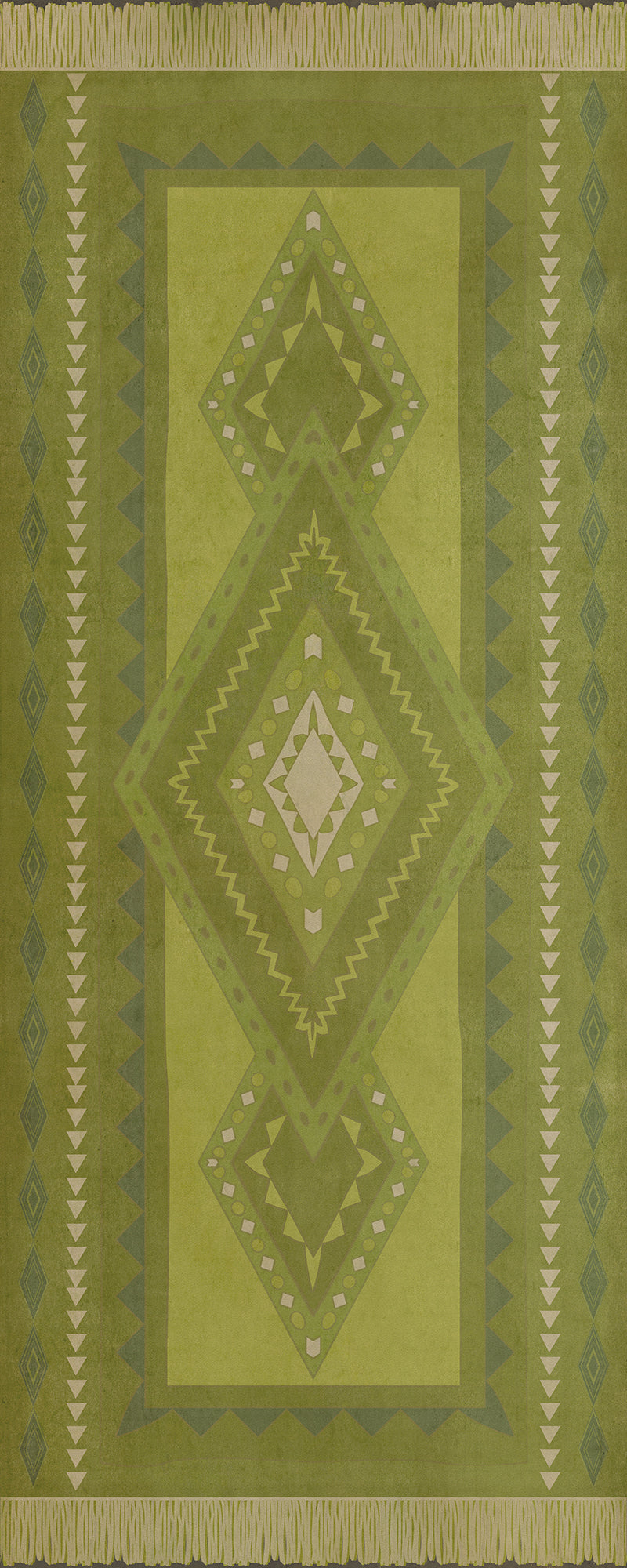 Vintage Vinyl Floorcloth Mats (Pattern 61 Grassroots)