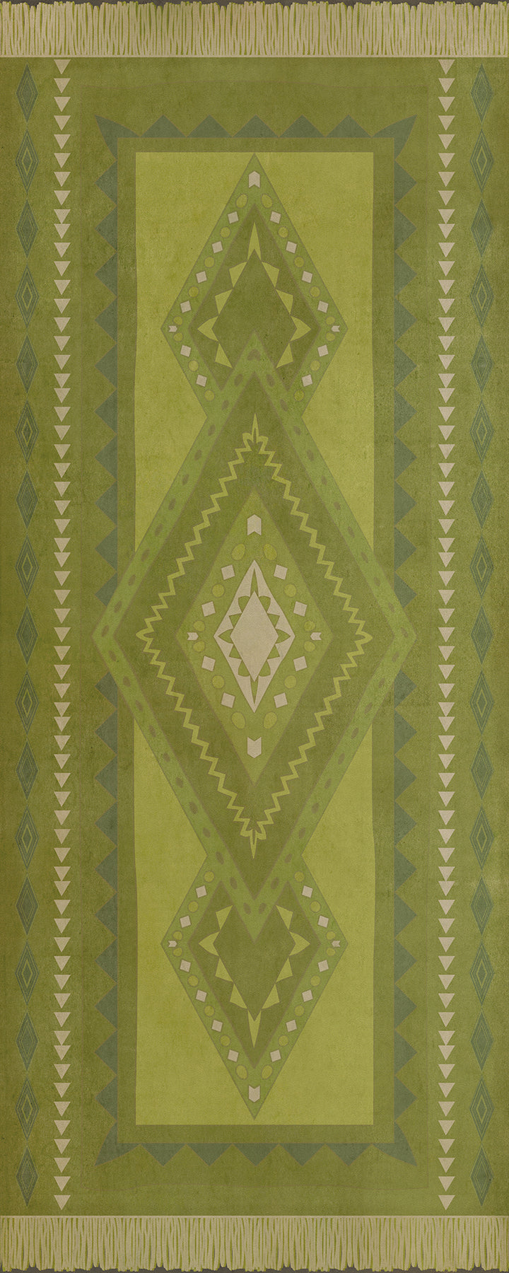 Vintage Vinyl Floorcloth Mats (Pattern 61 Grassroots)