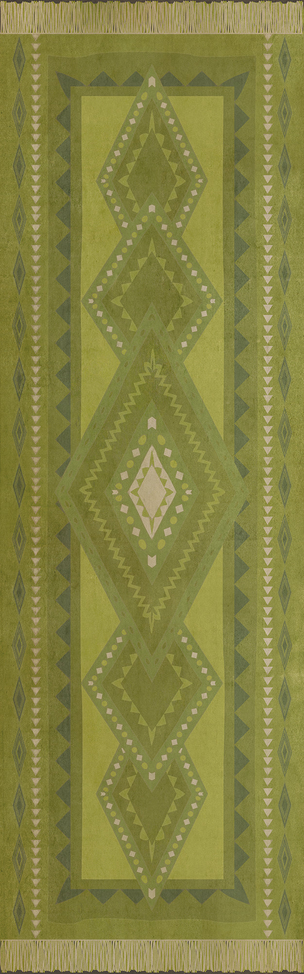 Vintage Vinyl Floorcloth Mats (Pattern 61 Grassroots)