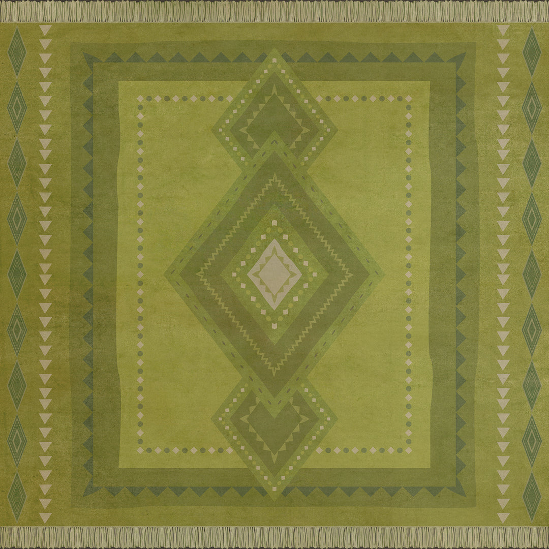 Vintage Vinyl Floorcloth Mats (Pattern 61 Grassroots)