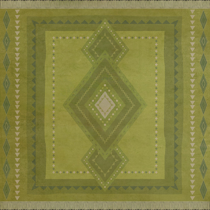 Vintage Vinyl Floorcloth Mats (Pattern 61 Grassroots)