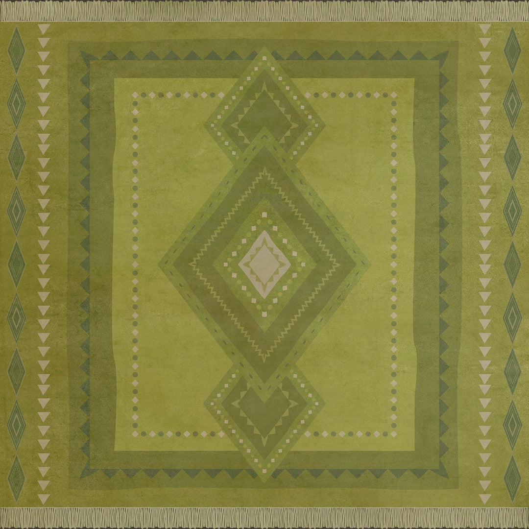 Vintage Vinyl Floorcloth Mats (Pattern 61 Grassroots)