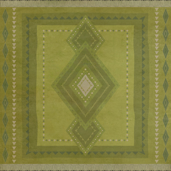 Vintage Vinyl Floorcloth Mats (Pattern 61 Grassroots)