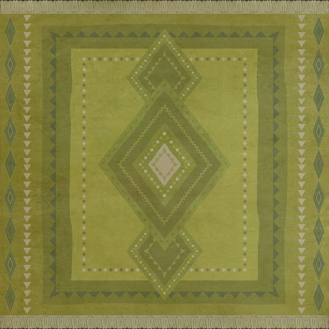 Vintage Vinyl Floorcloth Mats (Pattern 61 Grassroots)