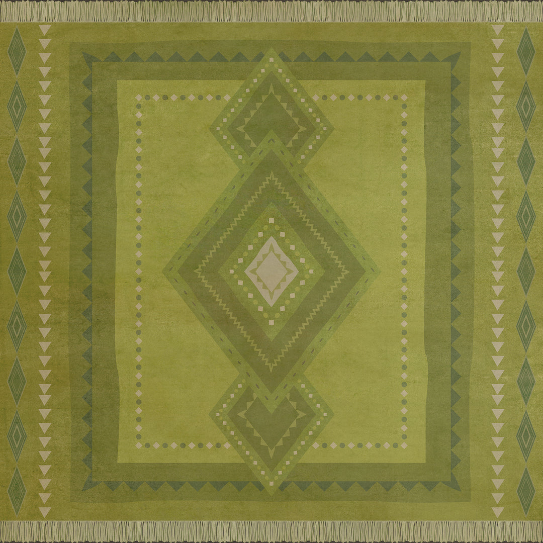 Vintage Vinyl Floorcloth Mats (Pattern 61 Grassroots)