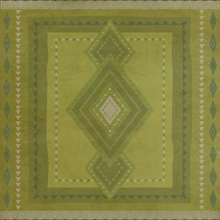 Vintage Vinyl Floorcloth Mats (Pattern 61 Grassroots)