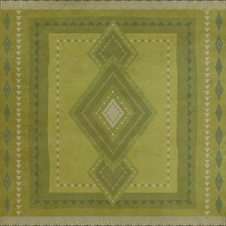Vintage Vinyl Floorcloth Mats (Pattern 61 Grassroots)