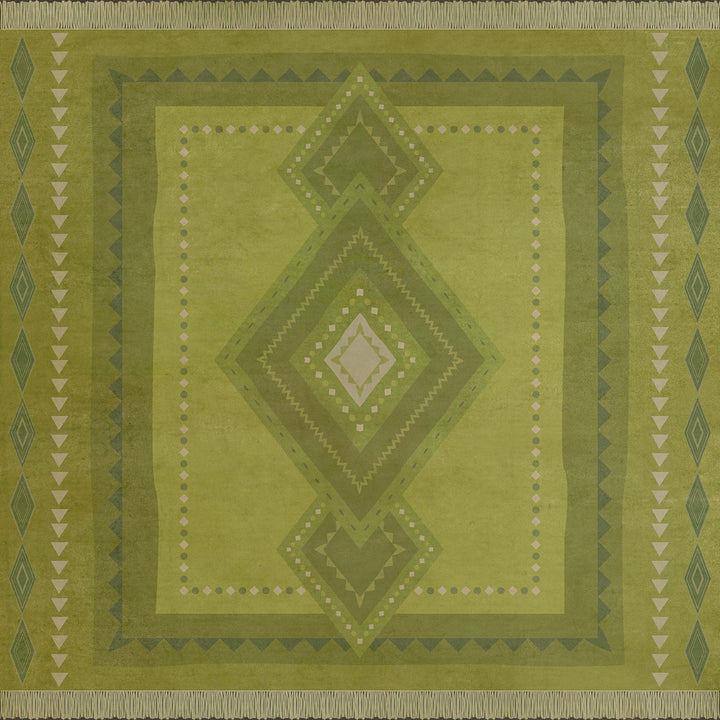 Vintage Vinyl Floorcloth Mats (Pattern 61 Grassroots)