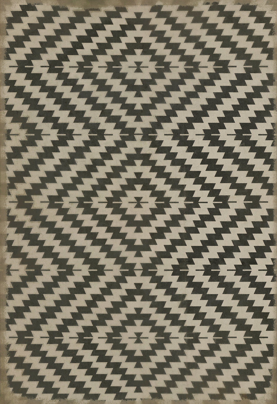 Vintage Vinyl Floorcloth Mat (Classic Pattern 63 Doplar Effect)