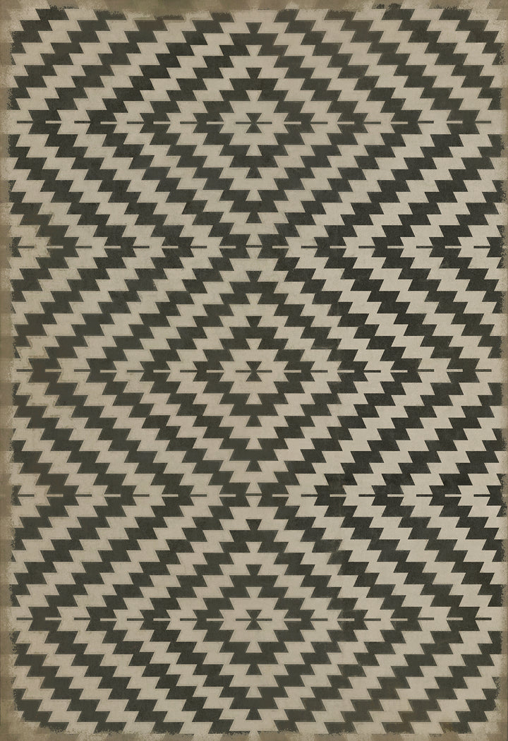Vintage Vinyl Floorcloth Mat (Classic Pattern 63 Doplar Effect)