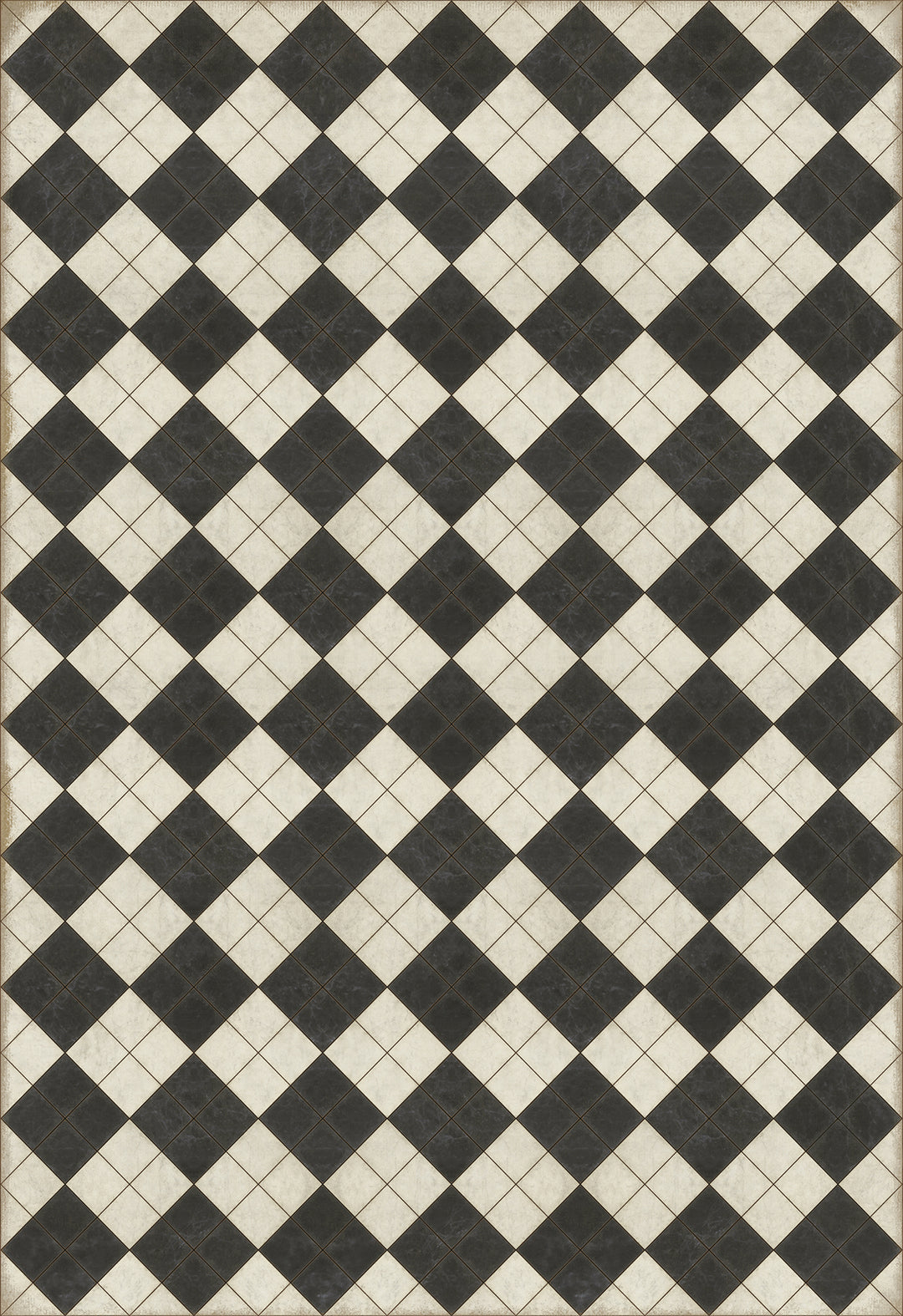 Vintage Vinyl Floorcloth Rug (Pattern 65 High Fidelity)