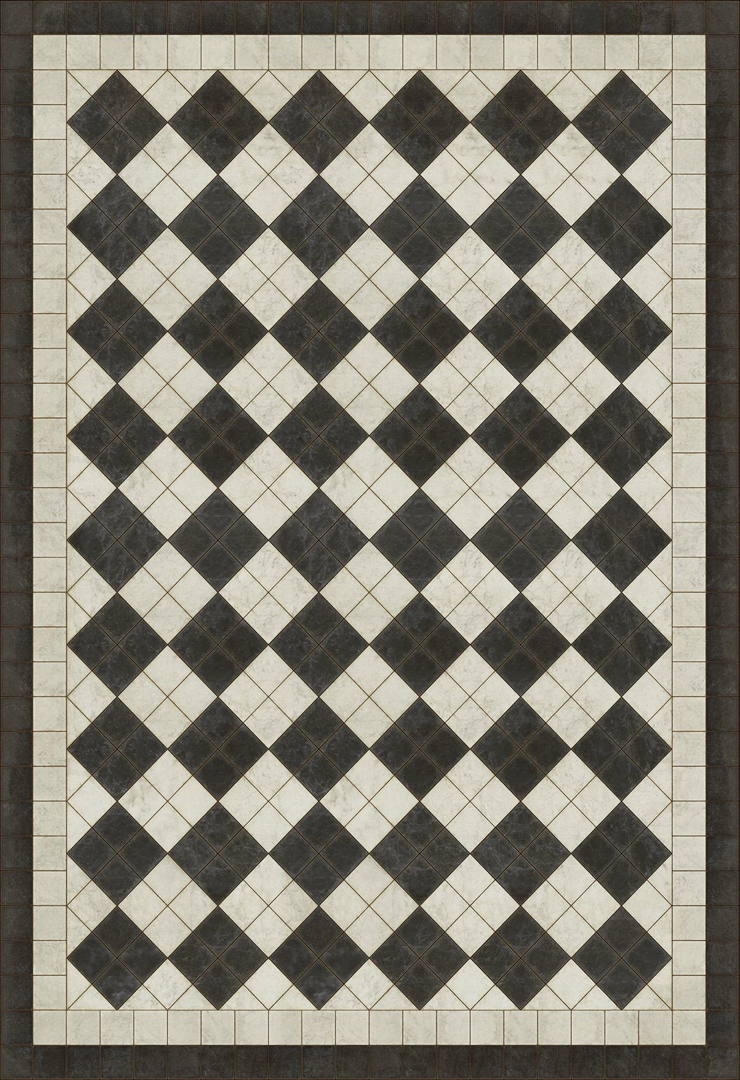Vintage Vinyl Floorcloth Rug (Pattern 65 Palatial)