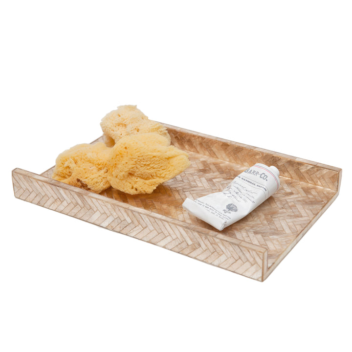 Handa Herringbone Capiz Shell Bathroom Accessories (Smoked)