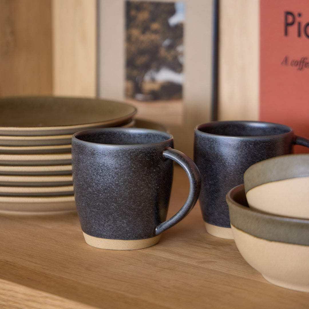 Costa Nova Arenito Fine Stoneware Dinnerware (Charcoal Grey)
