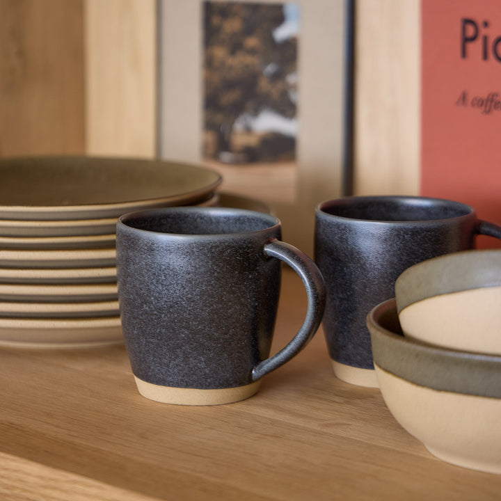Costa Nova Arenito Fine Stoneware Dinnerware (Charcoal Grey)