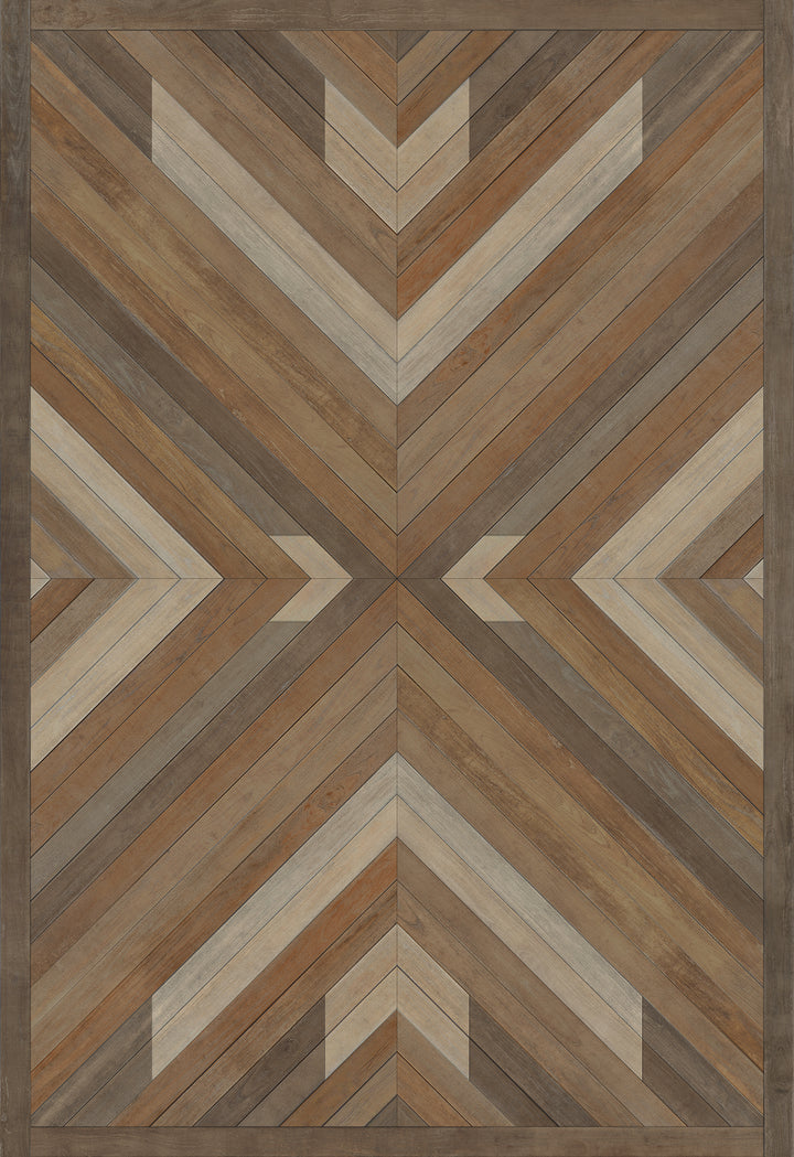 Vintage Vinyl Floorcloth Rug (Norwegian - Bohemian - Bohemia Proper)