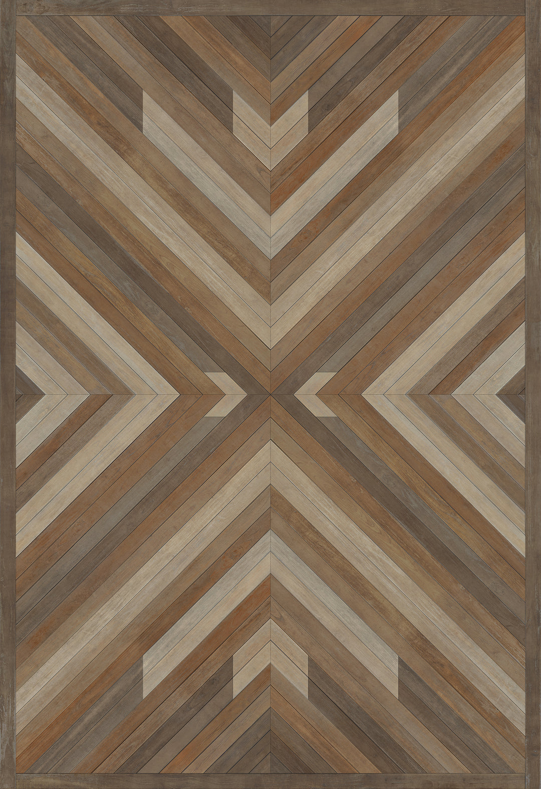 Vintage Vinyl Floorcloth Rug (Norwegian - Bohemian - Bohemia Proper)