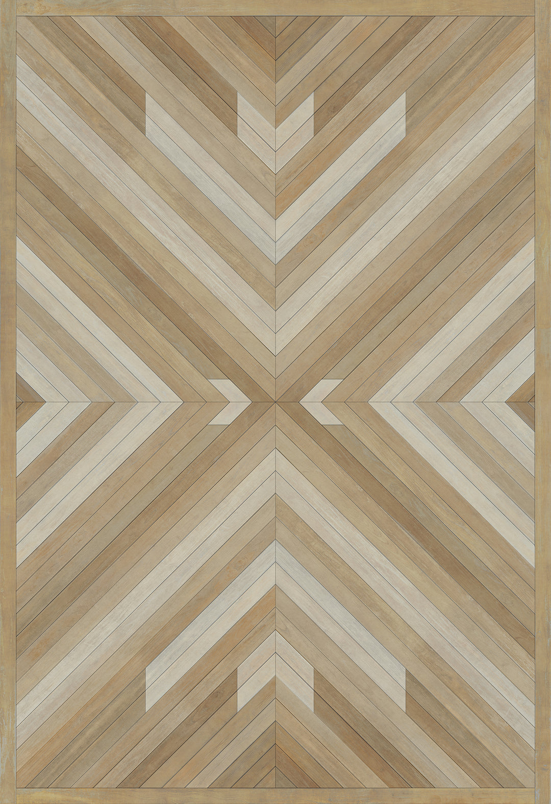 Vintage Vinyl Floorcloth Rug (Norwegian - Bohemian - Romani)