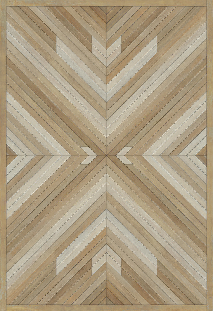Vintage Vinyl Floorcloth Rug (Norwegian - Bohemian - Romani)