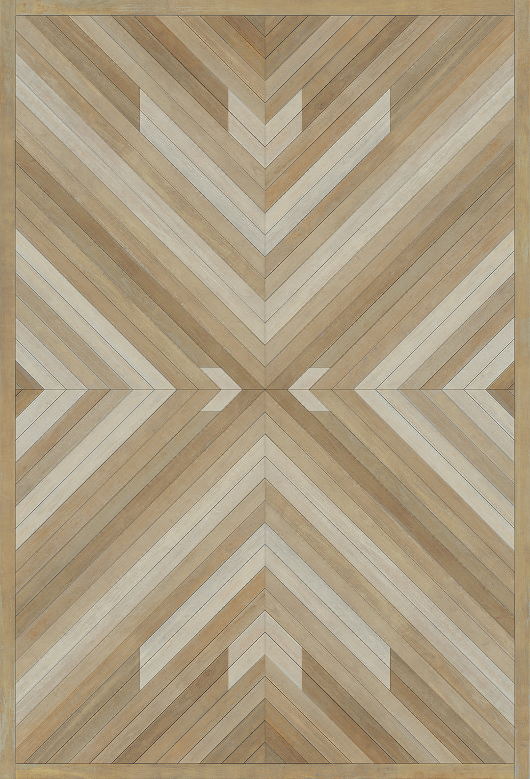 Vintage Vinyl Floorcloth Rug (Norwegian - Bohemian - Romani)