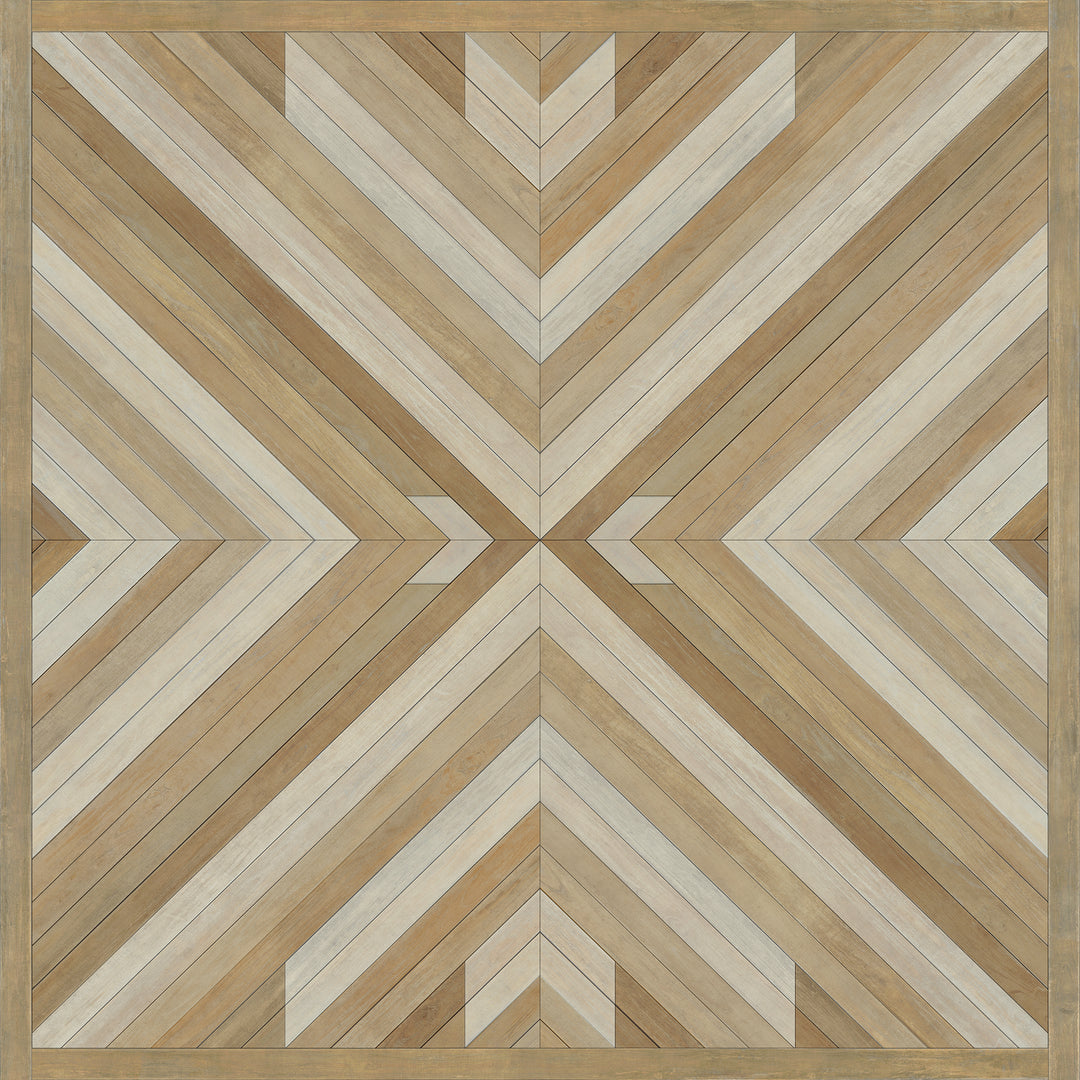 Vintage Vinyl Floorcloth Rug (Norwegian - Bohemian - Romani)