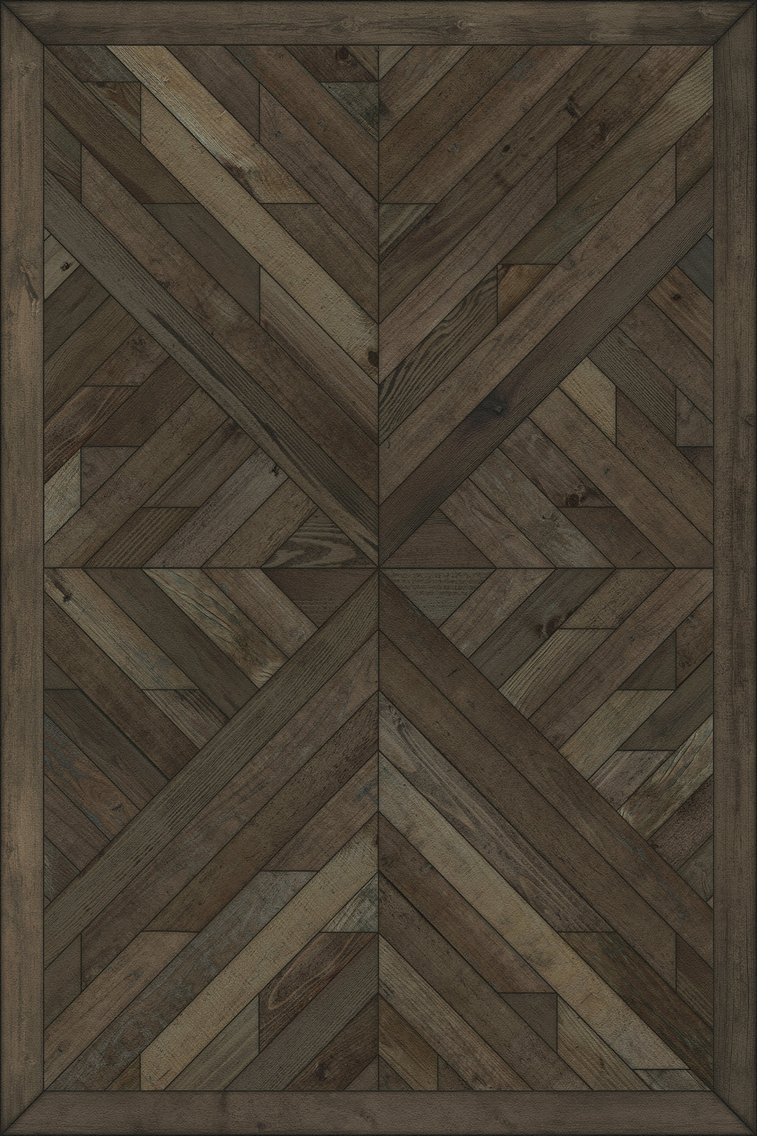 Vintage Vinyl Floorcloth Rug (Norwegian - Nile - Drenched in Night)