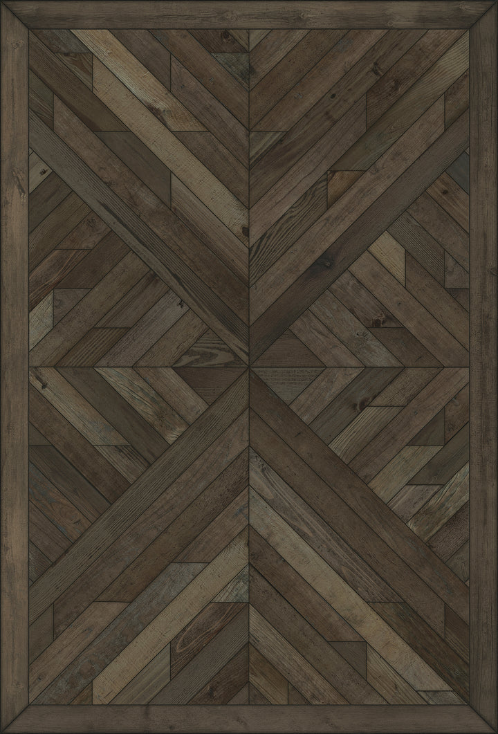 Vintage Vinyl Floorcloth Rug (Norwegian - Nile - Drenched in Night)