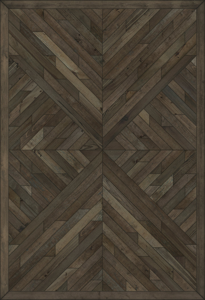 Vintage Vinyl Floorcloth Rug (Norwegian - Nile - Drenched in Night)